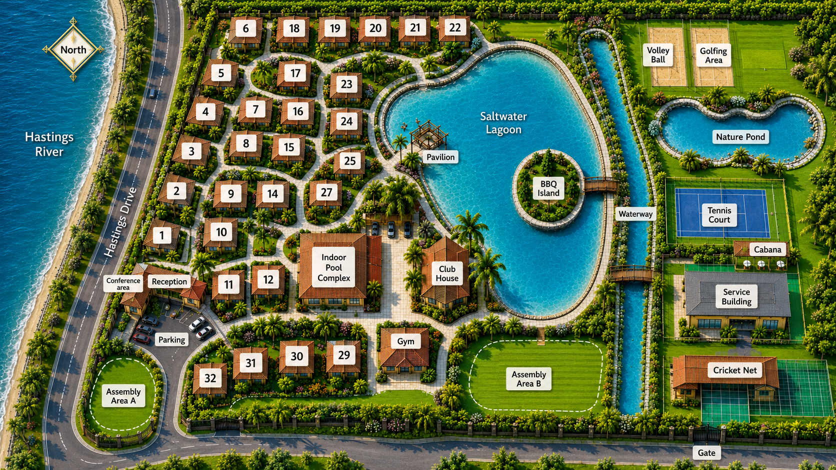 Nilora Resort Masterplan Map